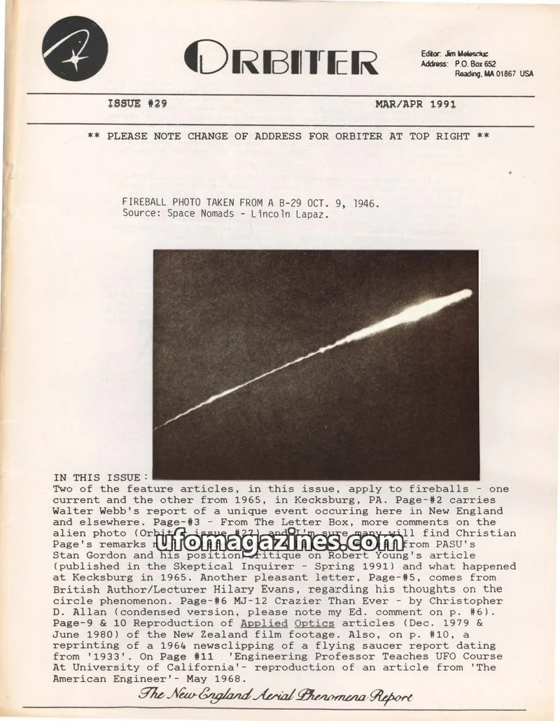 Cover of Orbiter (Jim Melesciuc) issue 29: Orbiter