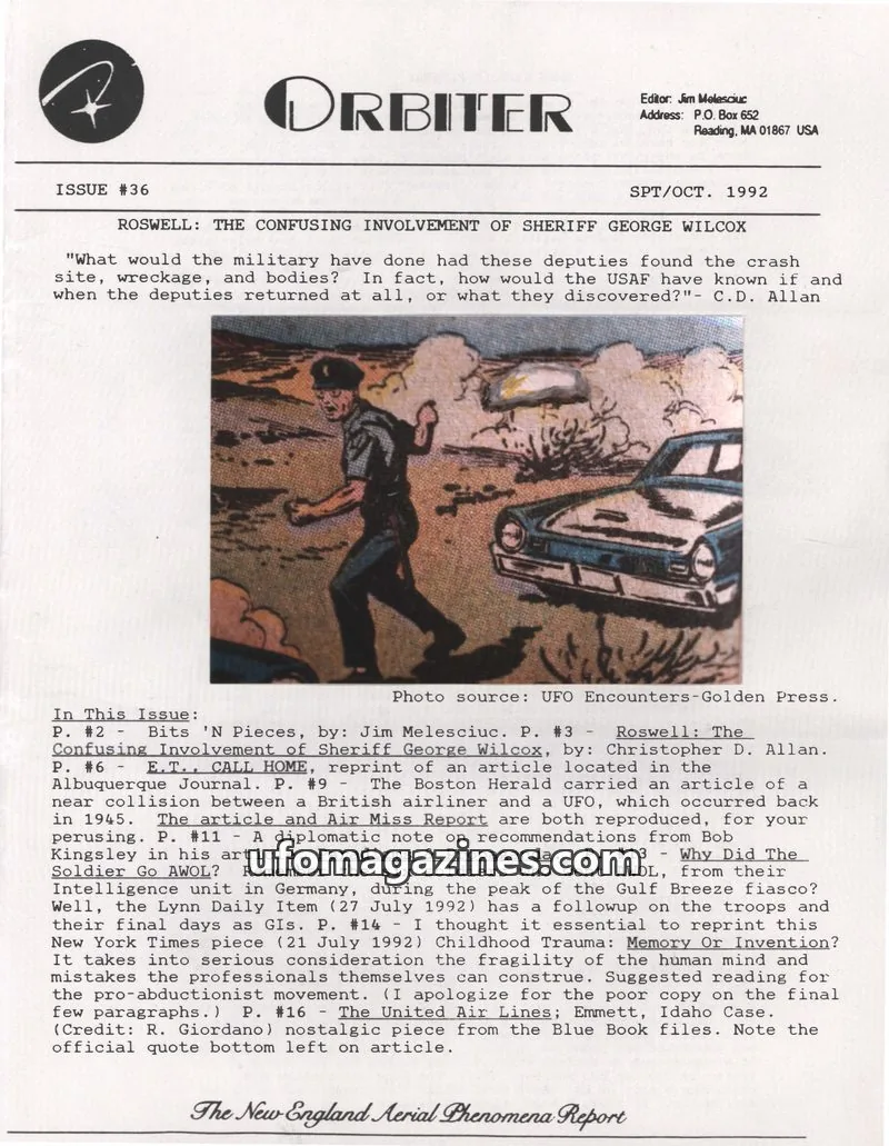 Cover of Orbiter (Jim Melesciuc) issue #36: ORBITER