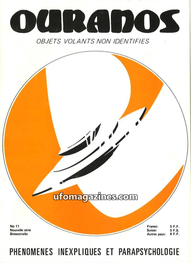 Cover of UNION DES GROUPEMENTS D'ETUDE DES PHENOMENES INEXPLIQUES (U.G.E.P.I.) issue 11: OURANOS