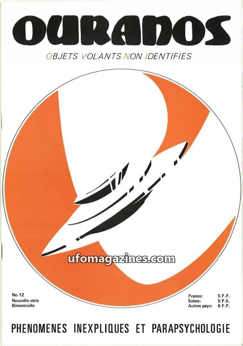 Cover of Union Internationale de groupements spécialisés dans l'étude du phénomène issue 12: OURANOS