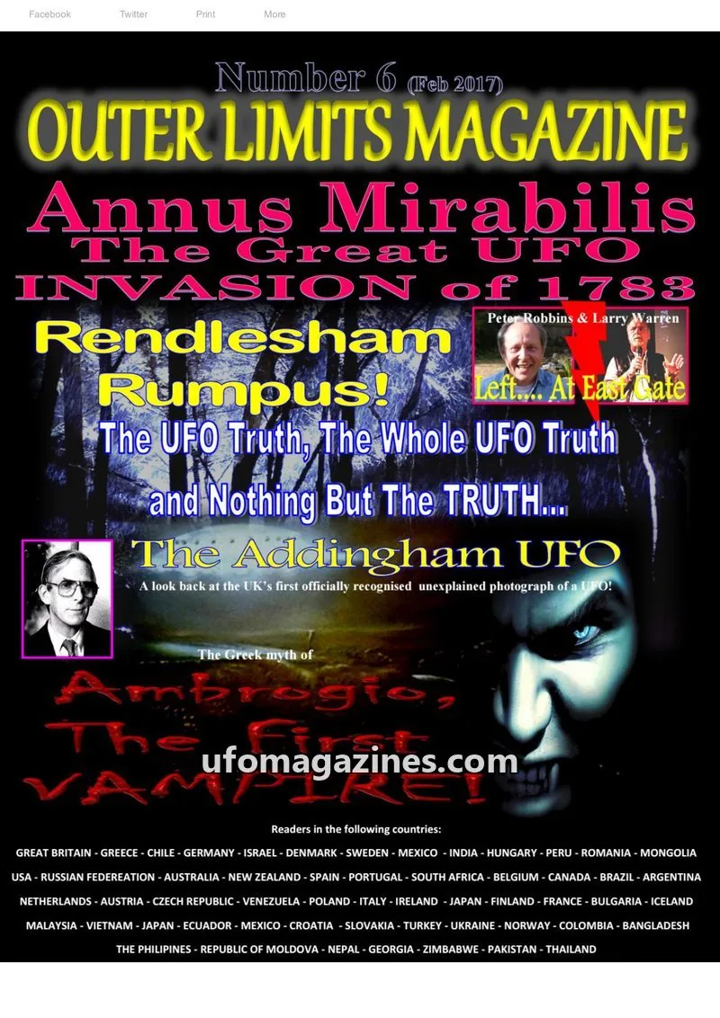 Cover of Outer Limits Magazine issue 6: OUTER LIMITS MAGAZINE