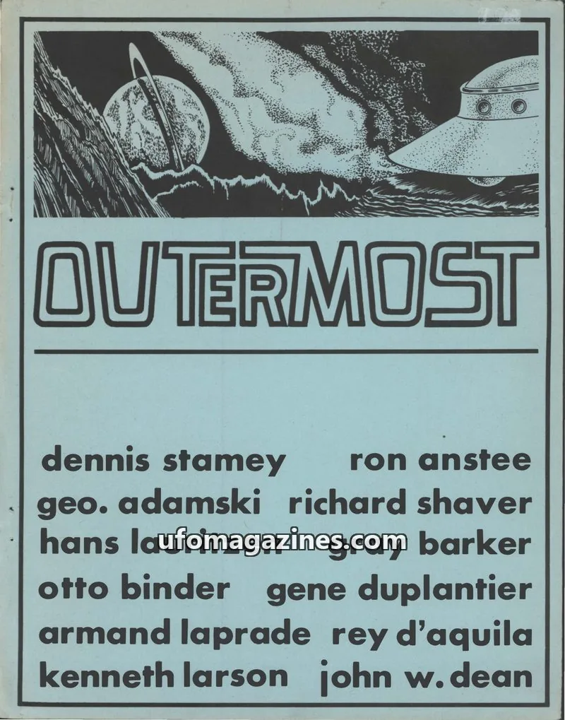 Cover of SS&S Publications issue First printing, May 1970: OUTERMOST