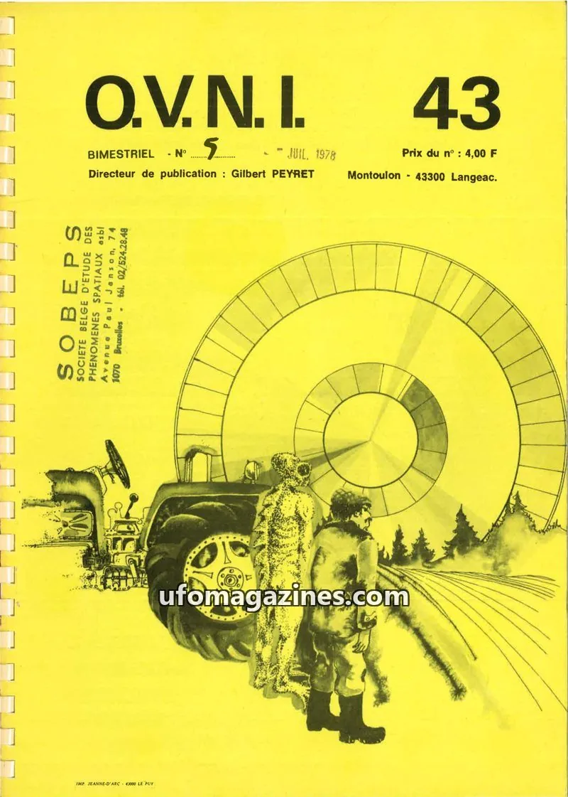 Cover of Groupement Langeadois de Recherches Ufologiques issue 43: O.V.N.I.