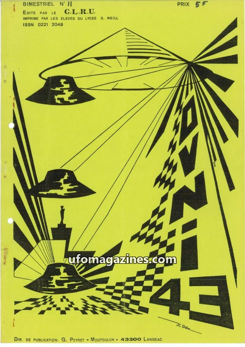 Cover of GROUPEMENT LANGEADOIS DE RECHERCHES UFOLOGIQUES issue 11: G.L.R.U.