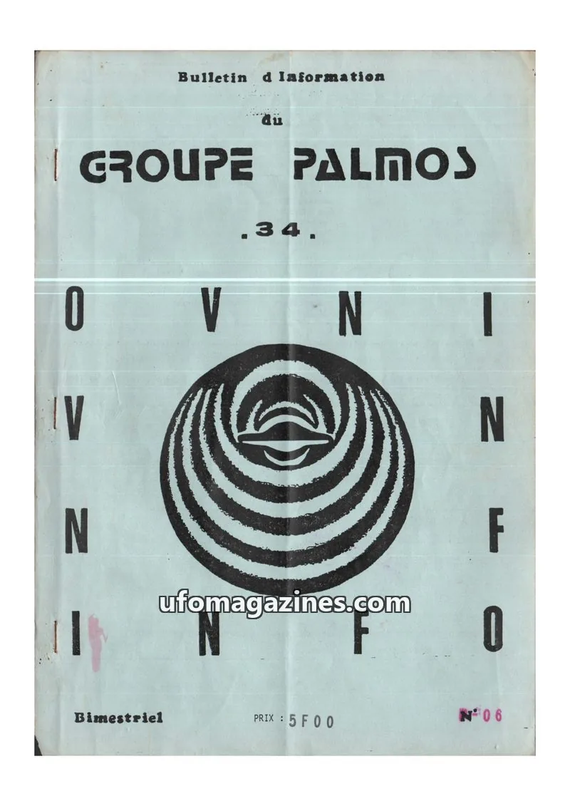 Cover of GROUPE PALMOS issue 34: OVNI-INFO