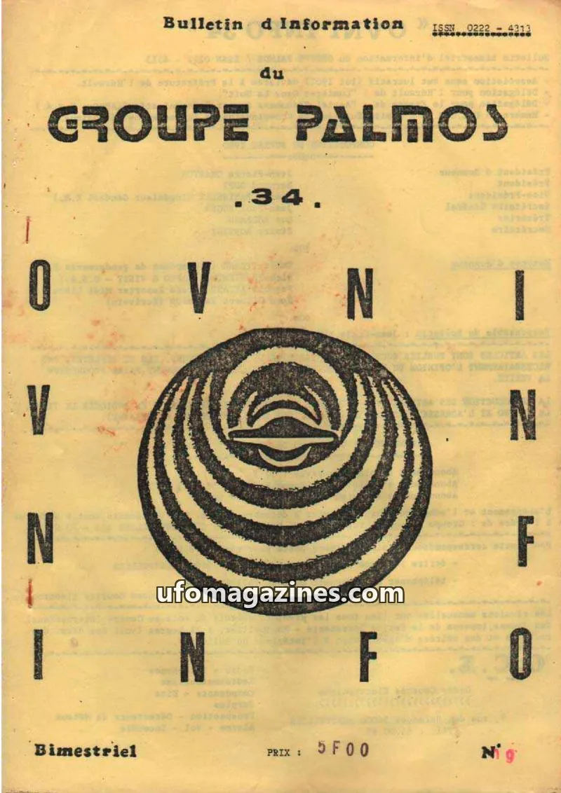 Cover of GROUPE PALMOS issue 34: Bulletin d Information du Groupe Palmos