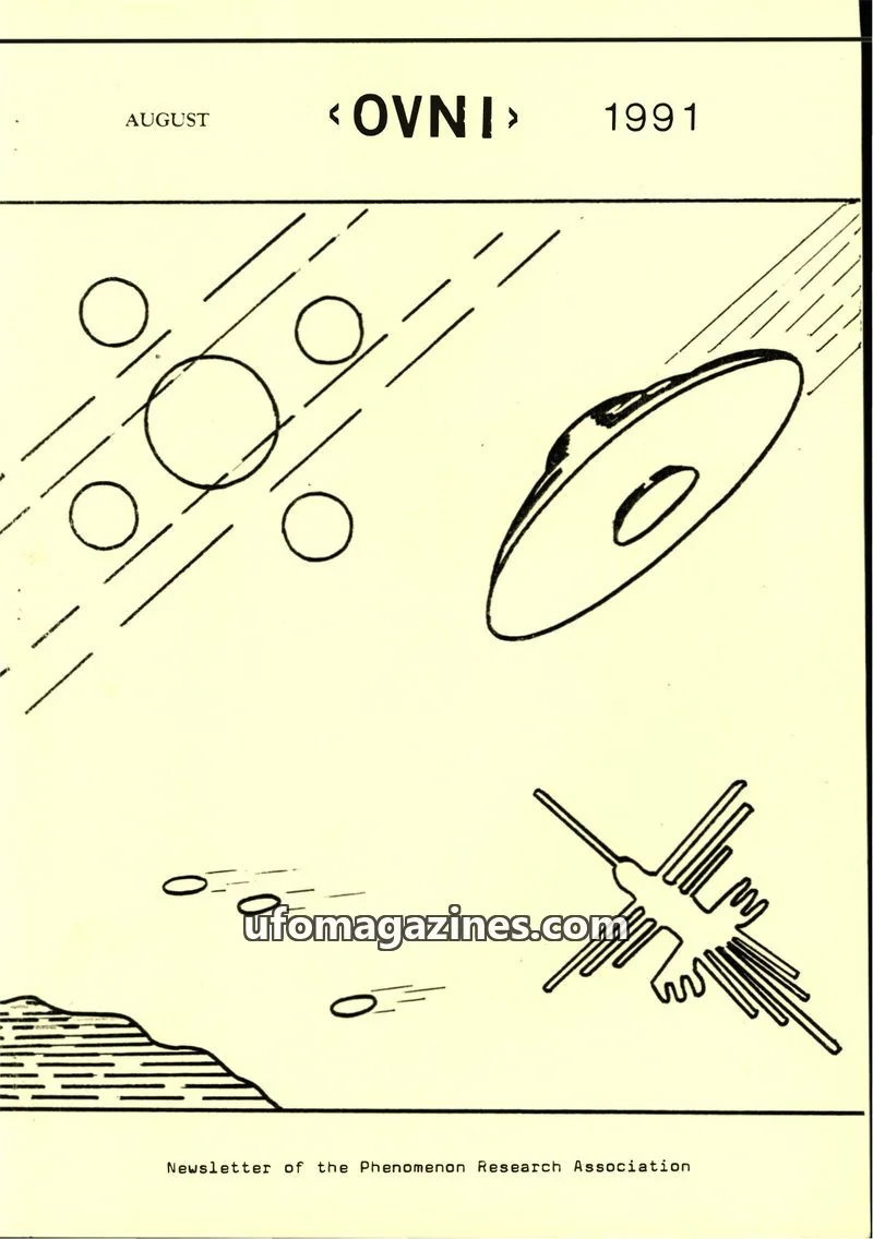 Cover of Phenomenon Research Association issue August: OVNI
