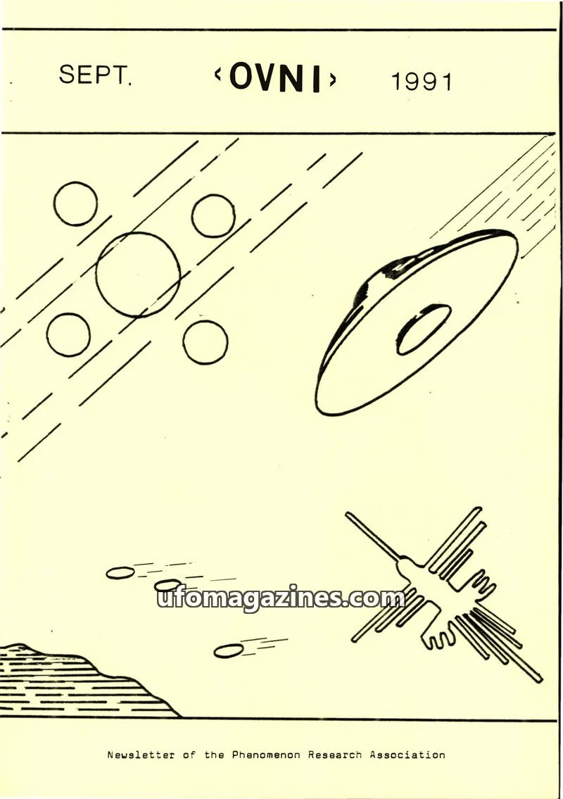 Cover of Phenomenon Research Association issue SEPTEMBER 1991: <OVNI>