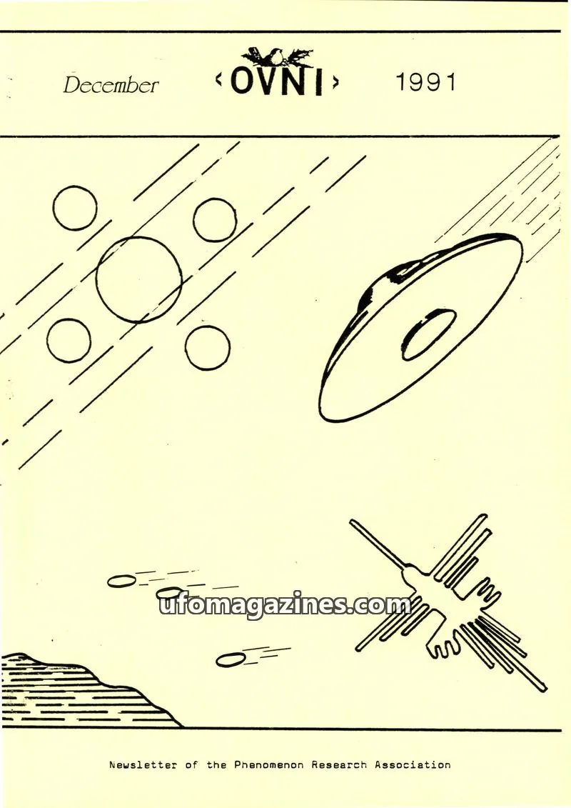 Cover of Phenomenon Research Association issue December 1991: <OVNI>
