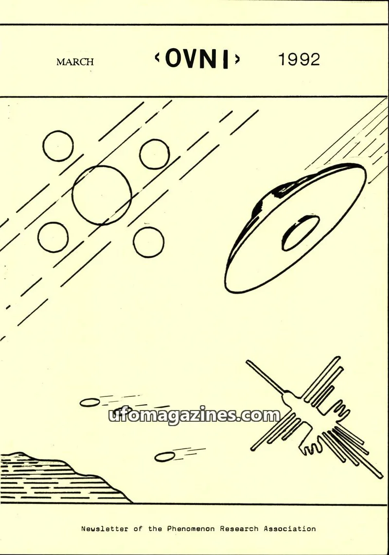 Cover of Phenomenon Research Association issue March 1992: <OVNI>