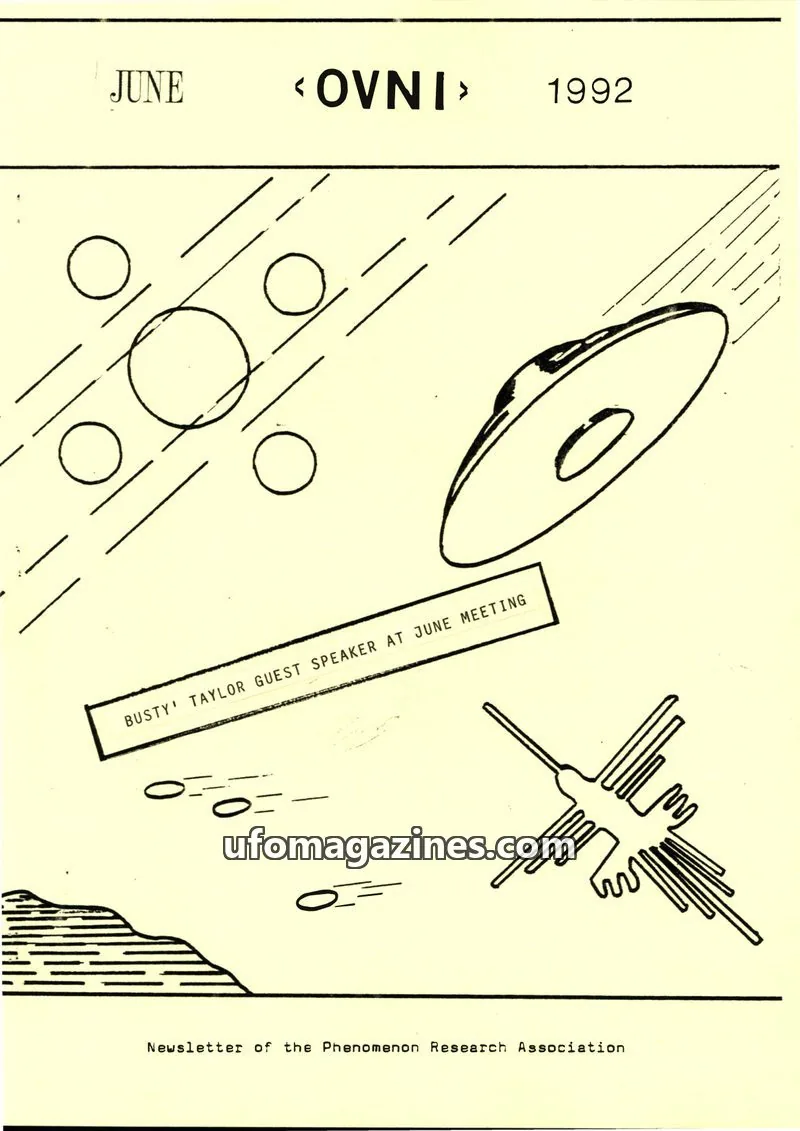 Cover of Phenomenon Research Association issue JUNE: OVNI