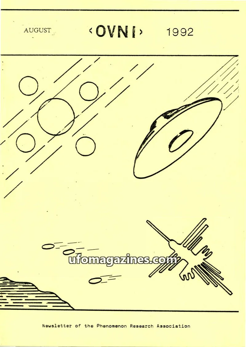 Cover of Phenomenon Research Association issue August: <OVNI>