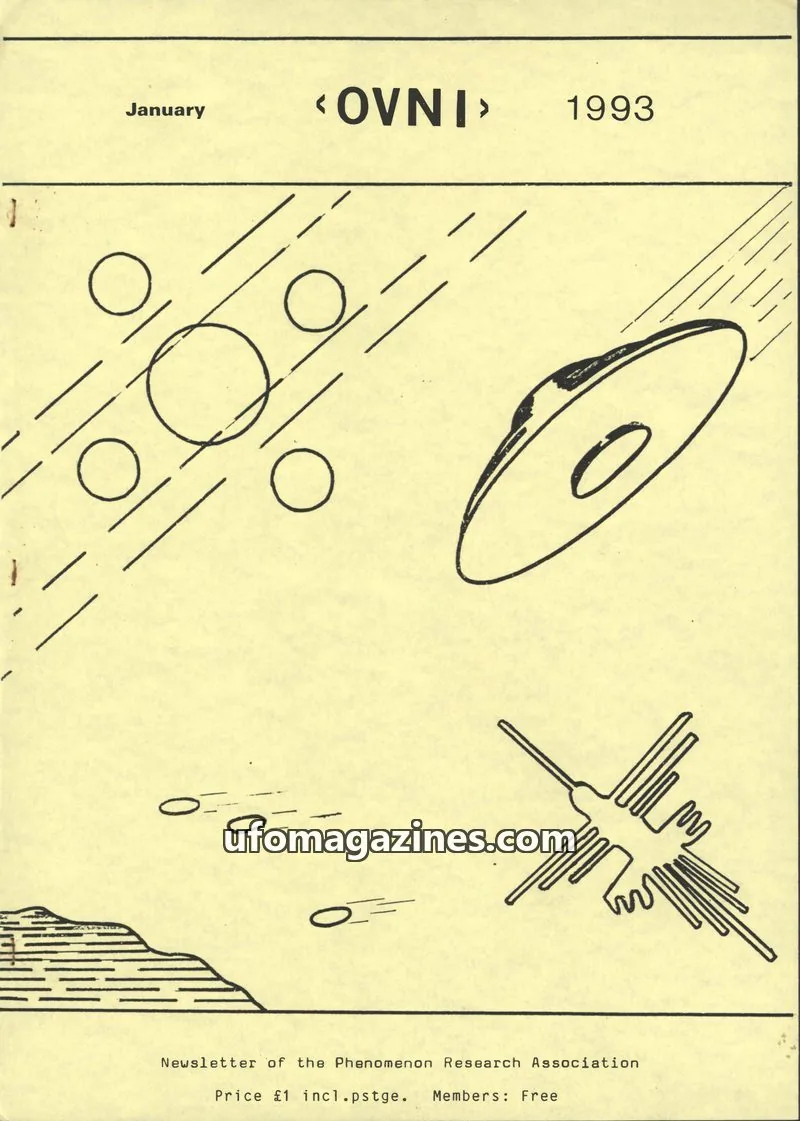 Cover of Phenomenon Research Association issue January: OVNI