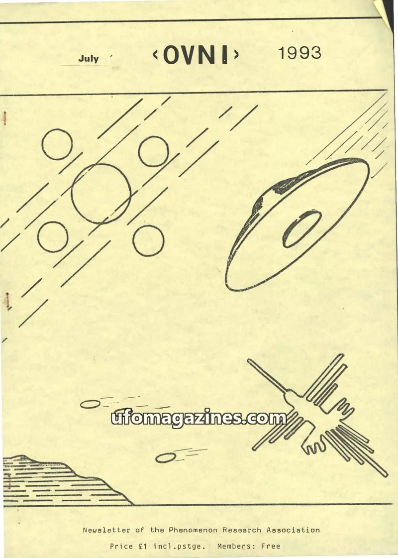 Cover of Phenomenon Research Association issue July: OVNI