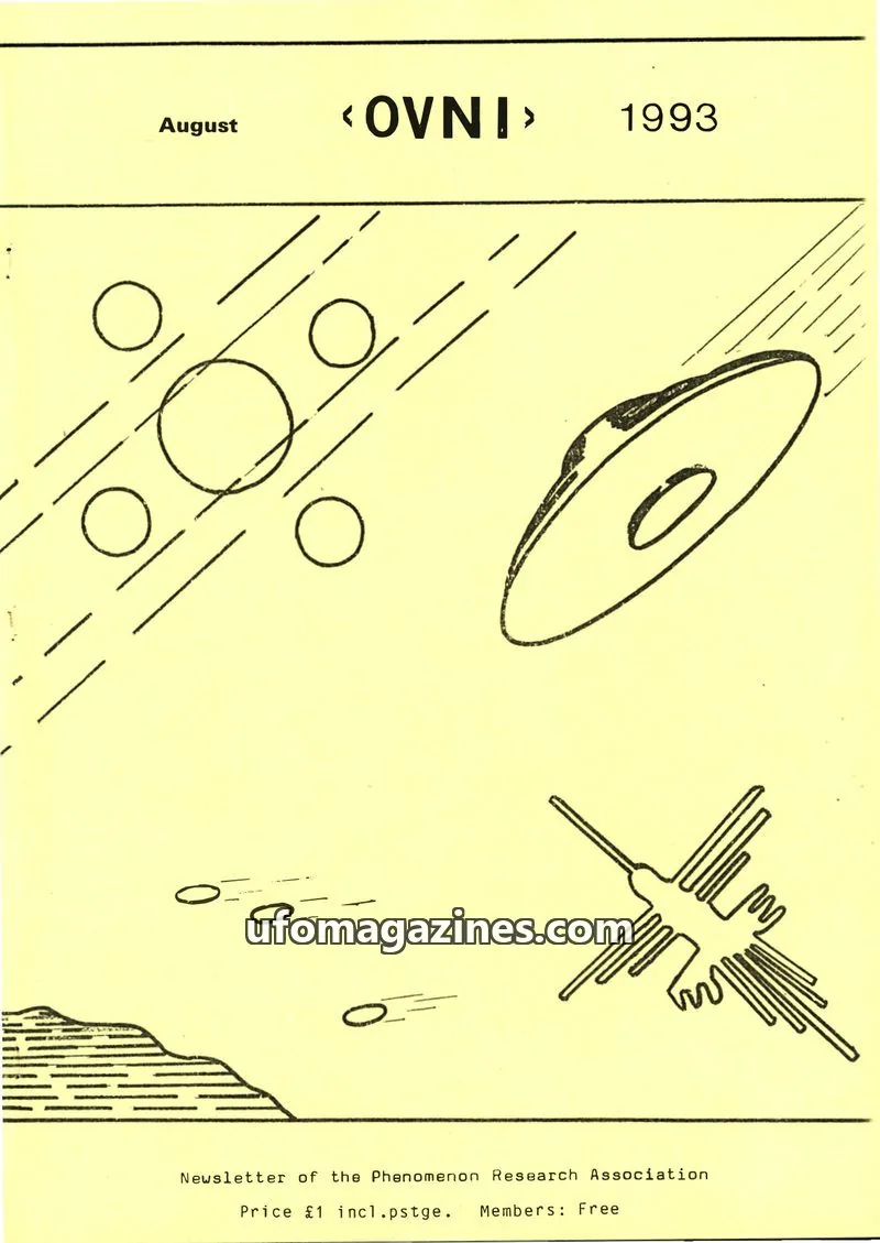 Cover of Phenomenon Research Association issue August: OVNI