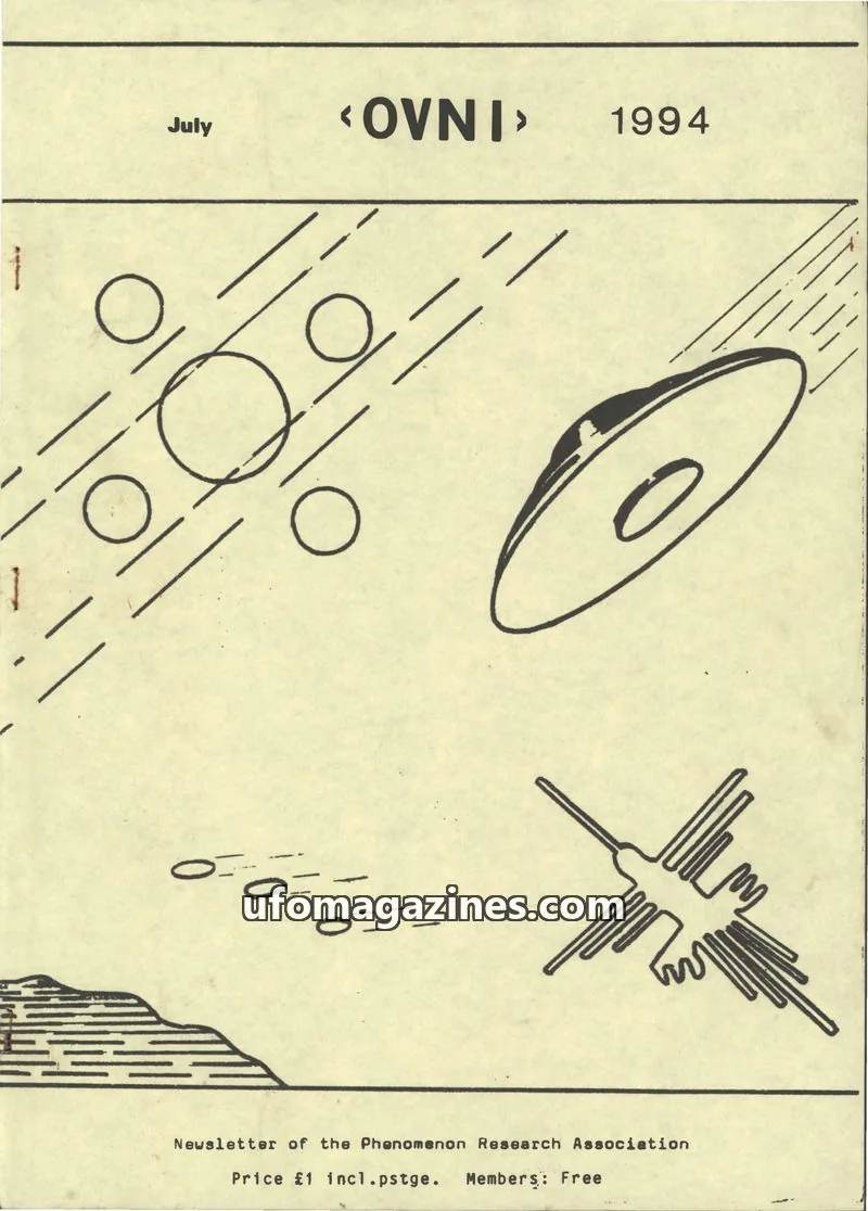 Cover of Phenomenon Research Association issue July 1994: <OVNI>