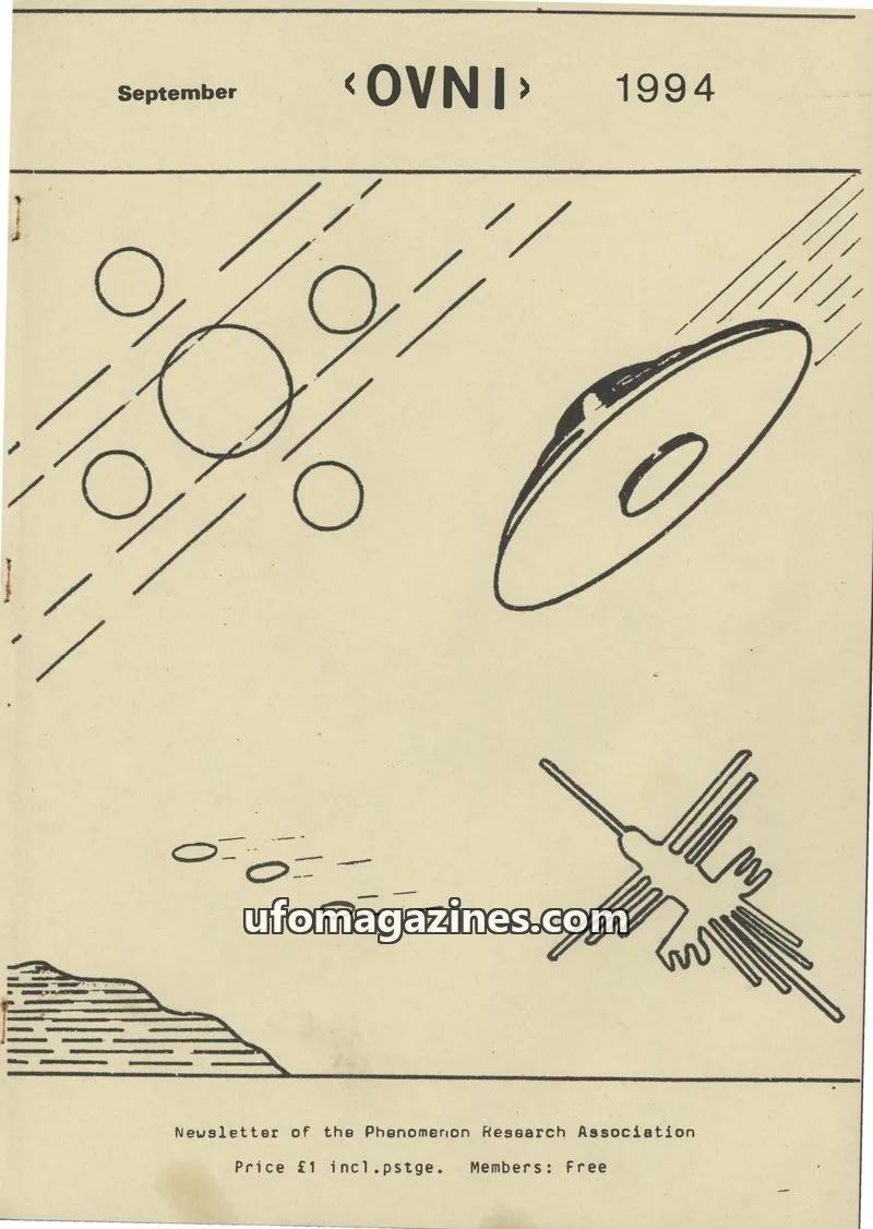 Cover of Phenomenon Research Association issue September 1994: OVNI