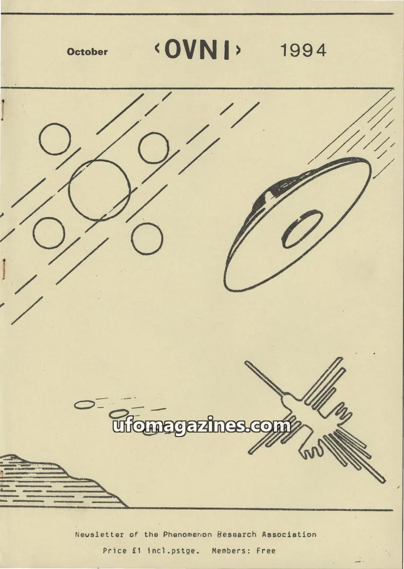 Cover of Phenomenon Research Association issue October: <OVNI>