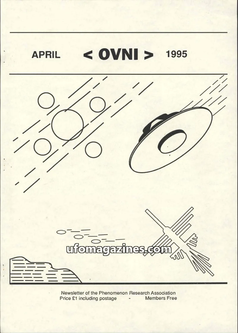 Cover of Phenomenon Research Association issue April 1995: < OVNI >