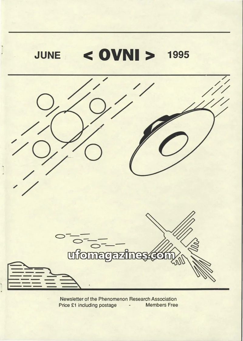 Cover of Phenomenon Research Association issue JUNE: < OVNI >