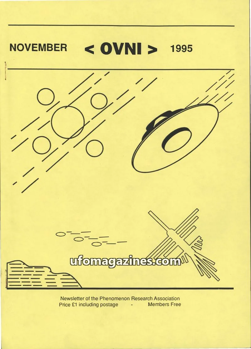 Cover of Phenomenon Research Association issue November 1995: < OVNI >