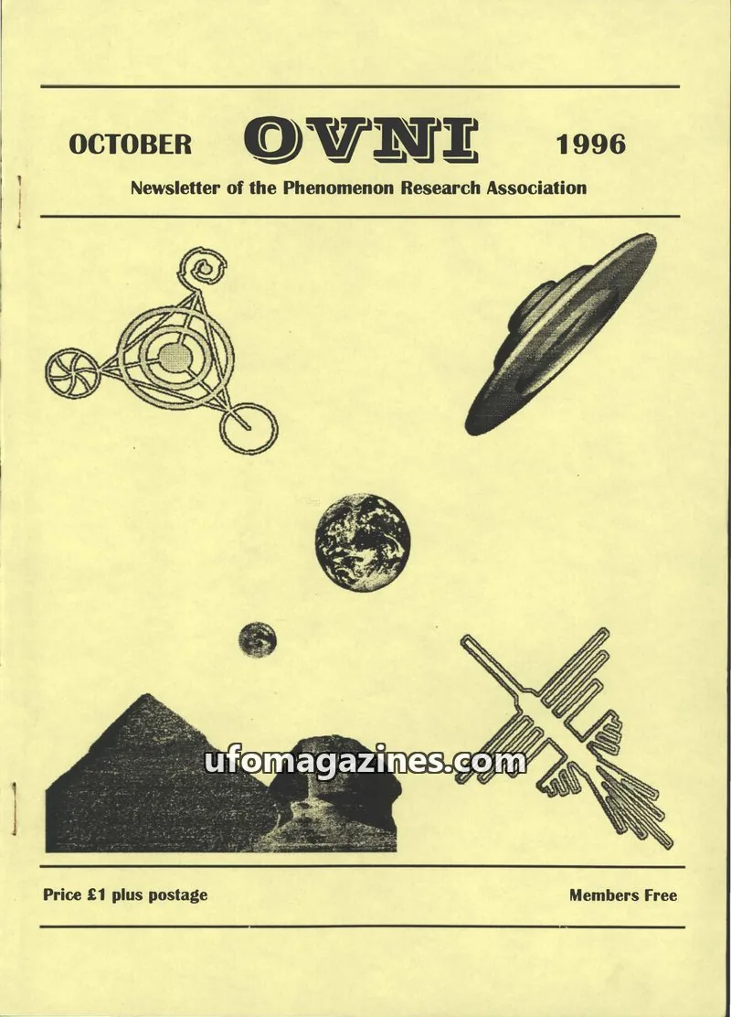 Cover of Phenomenon Research Association issue October 1996: OVNI
