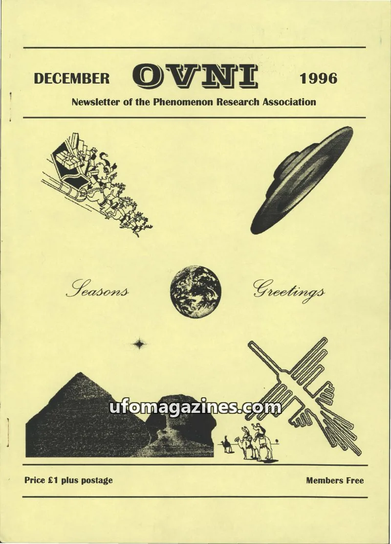 Cover of Phenomenon Research Association issue December 1996: OVNI