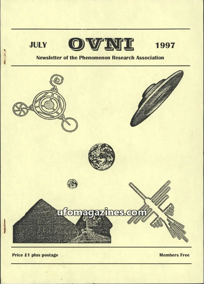 Cover of Phenomenon Research Association issue JULY: OVNI