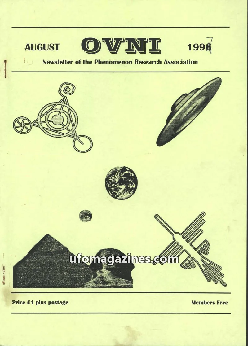 Cover of Phenomenon Research Association issue August: OVNI