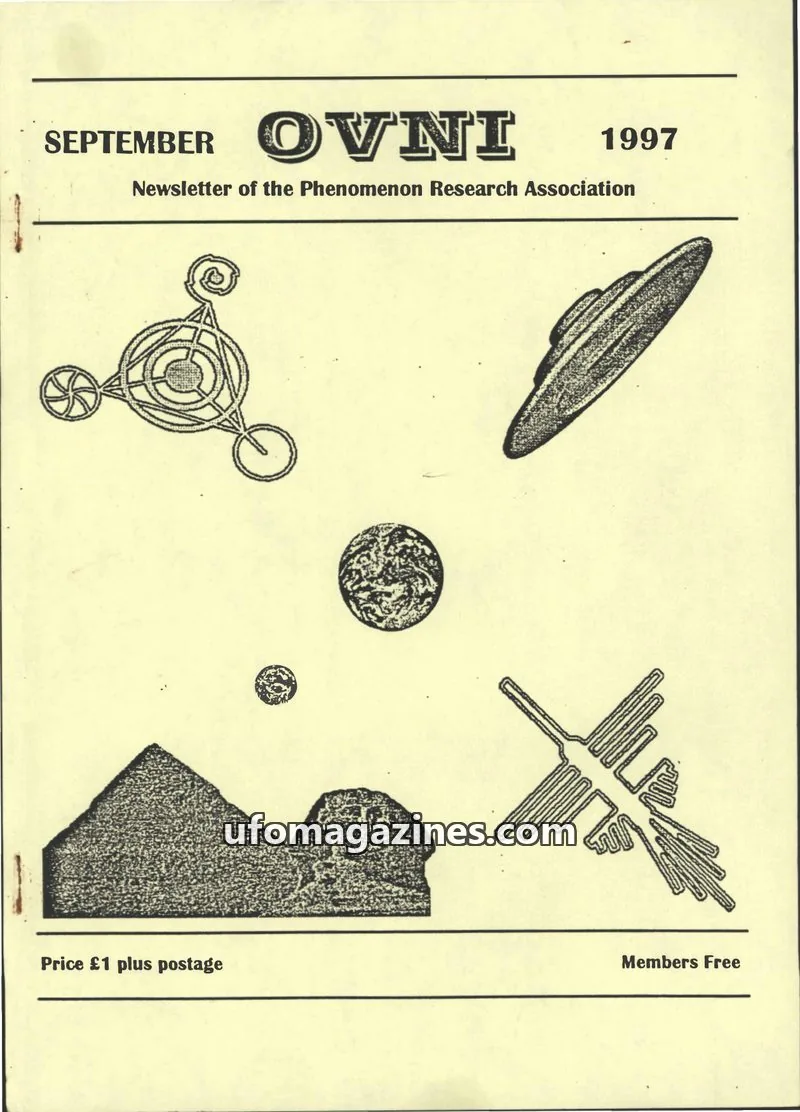 Cover of Phenomenon Research Association issue SEPTEMBER 1997: OVNI