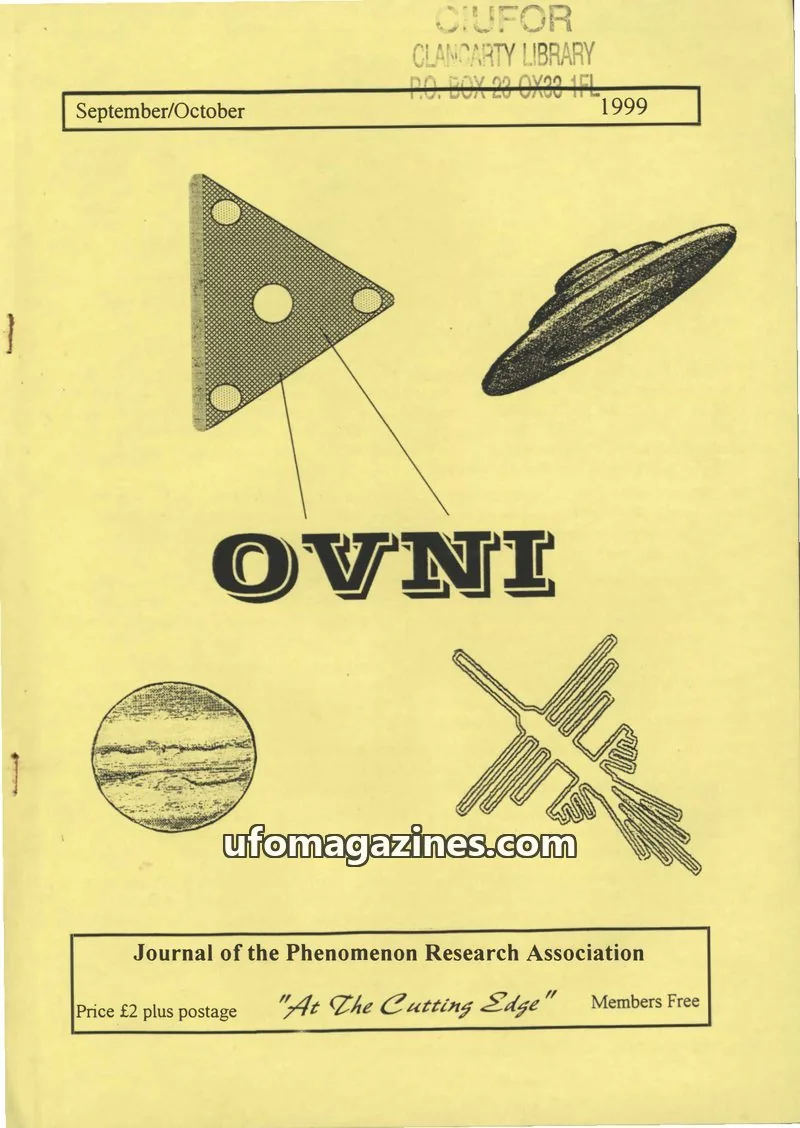 Cover of Journal of the Phenomenon Research Association issue September/October: OVNI