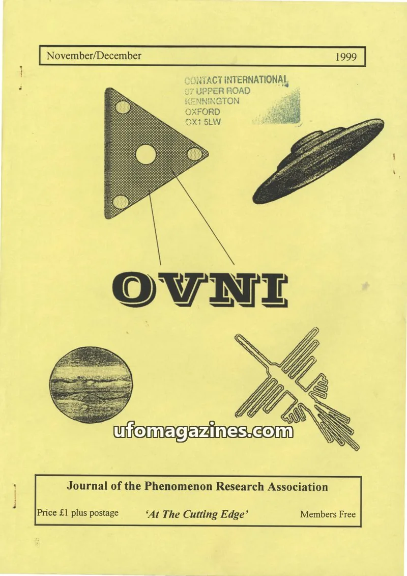 Cover of Phenomenon Research Association issue November/December: OVNI