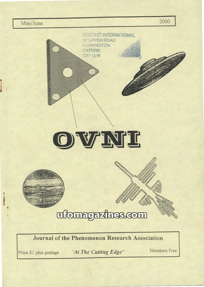 Cover of Journal of the Phenomenon Research Association issue May/June: OVNI