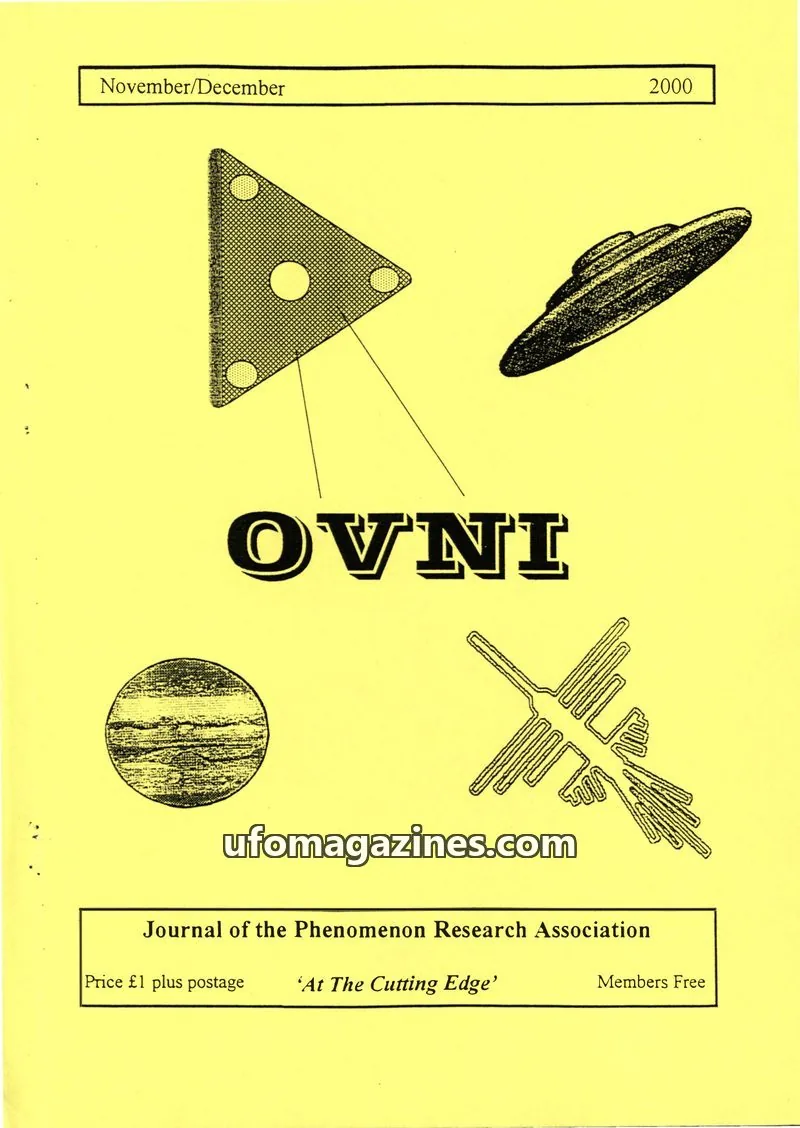 Cover of Journal of the Phenomenon Research Association issue November/December: OVNI