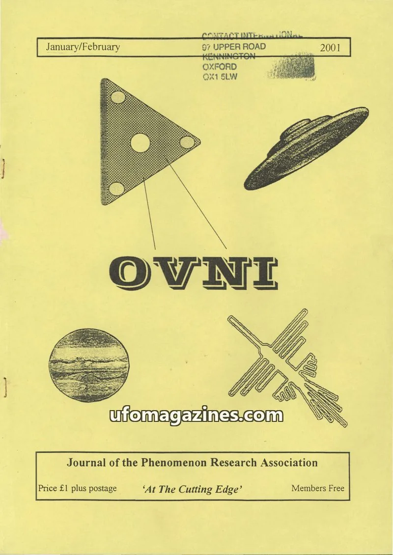 Cover of Journal of the Phenomenon Research Association issue January/February: OVNI
