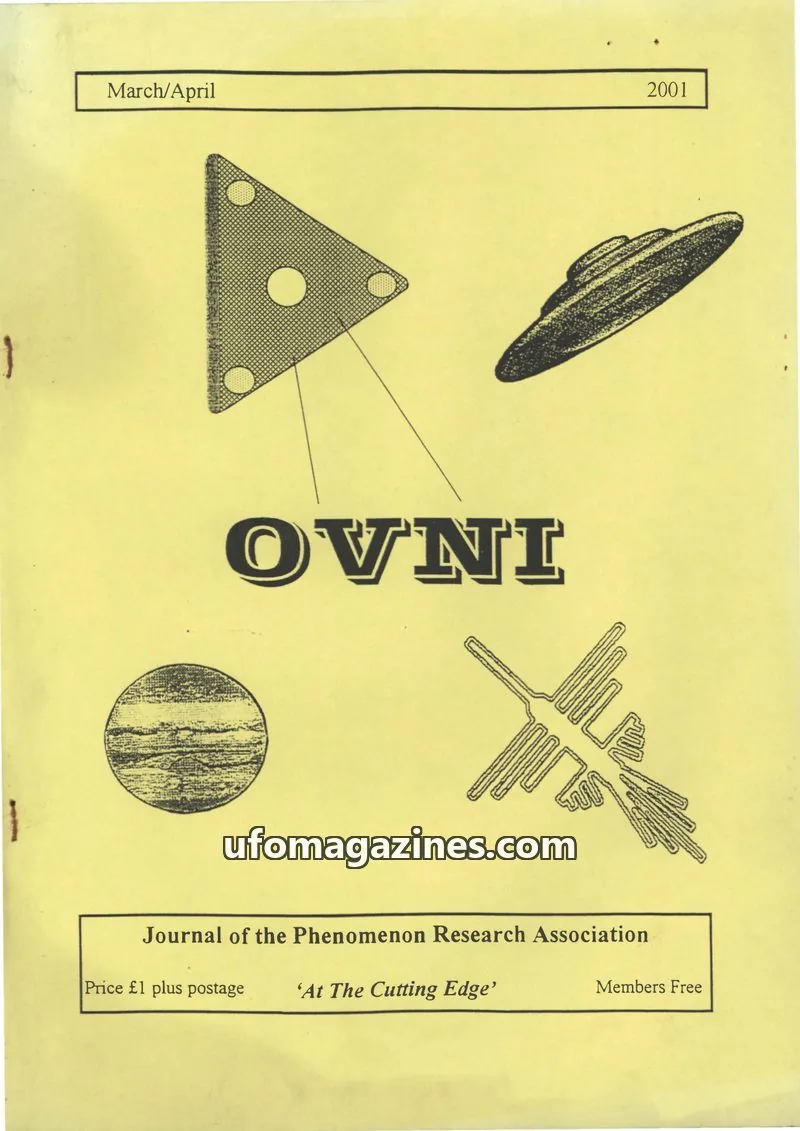 Cover of Journal of the Phenomenon Research Association issue March/April: OVNI