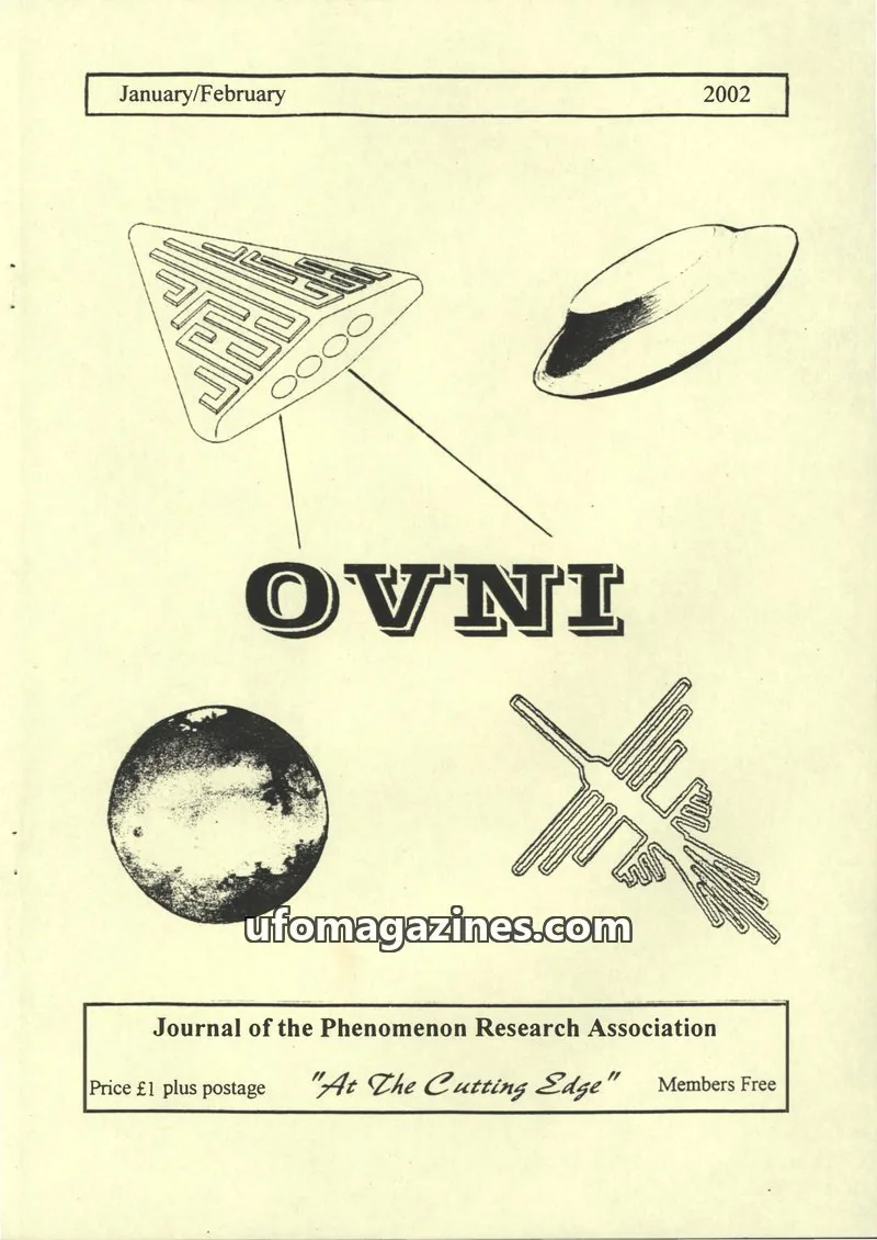 Cover of Journal of the Phenomenon Research Association issue January/February: OVNI