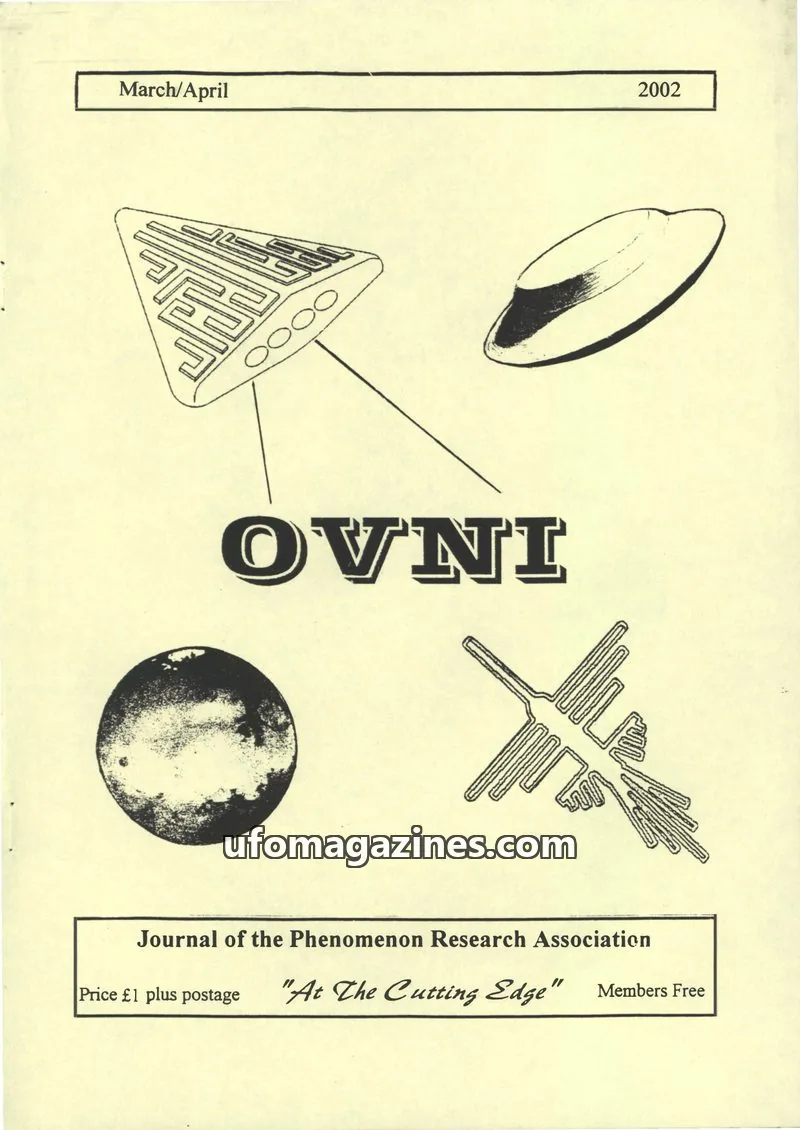 Cover of Journal of the Phenomenon Research Association issue March/April: OVNI