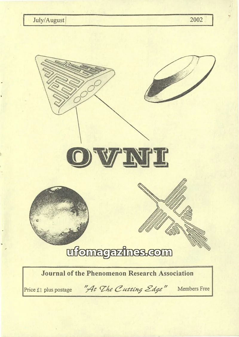 Cover of Journal of the Phenomenon Research Association issue July/August: OVNI