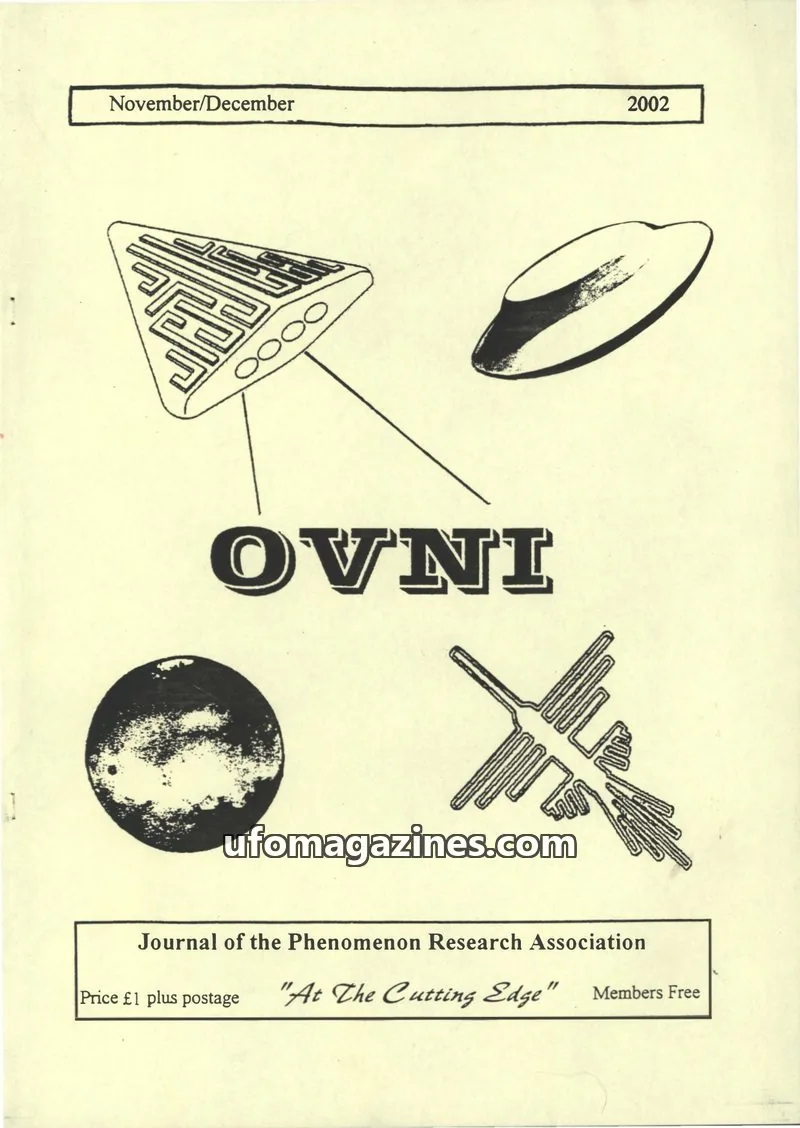 Cover of Journal of the Phenomenon Research Association issue November/December: OVNI