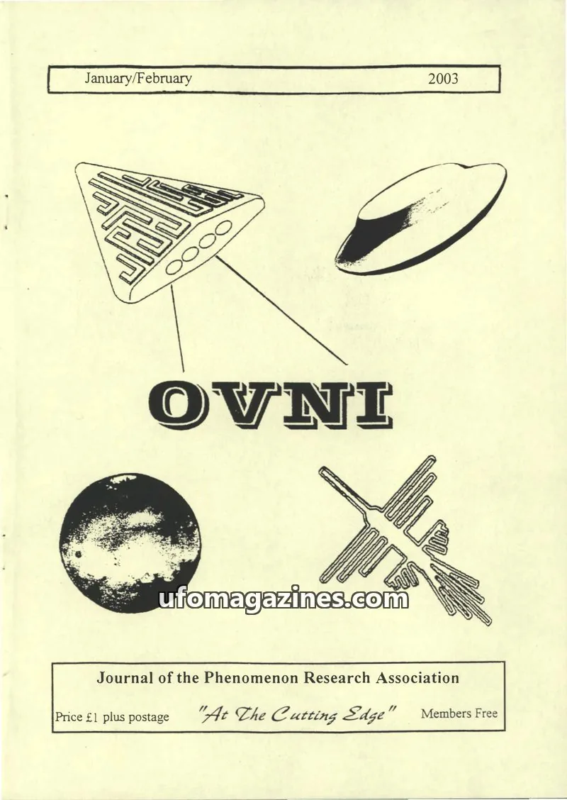 Cover of Journal of the Phenomenon Research Association issue January/February: OVNI