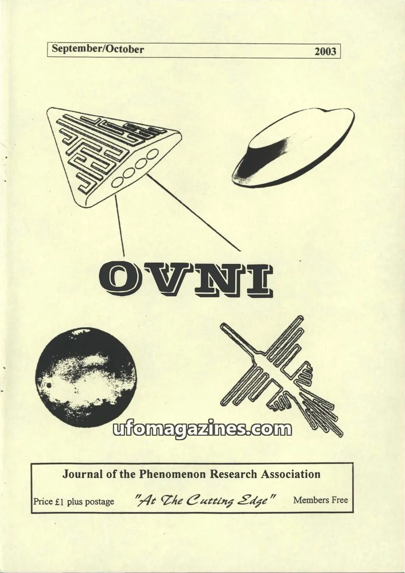 Cover of Journal of the Phenomenon Research Association issue September/October: OVNI