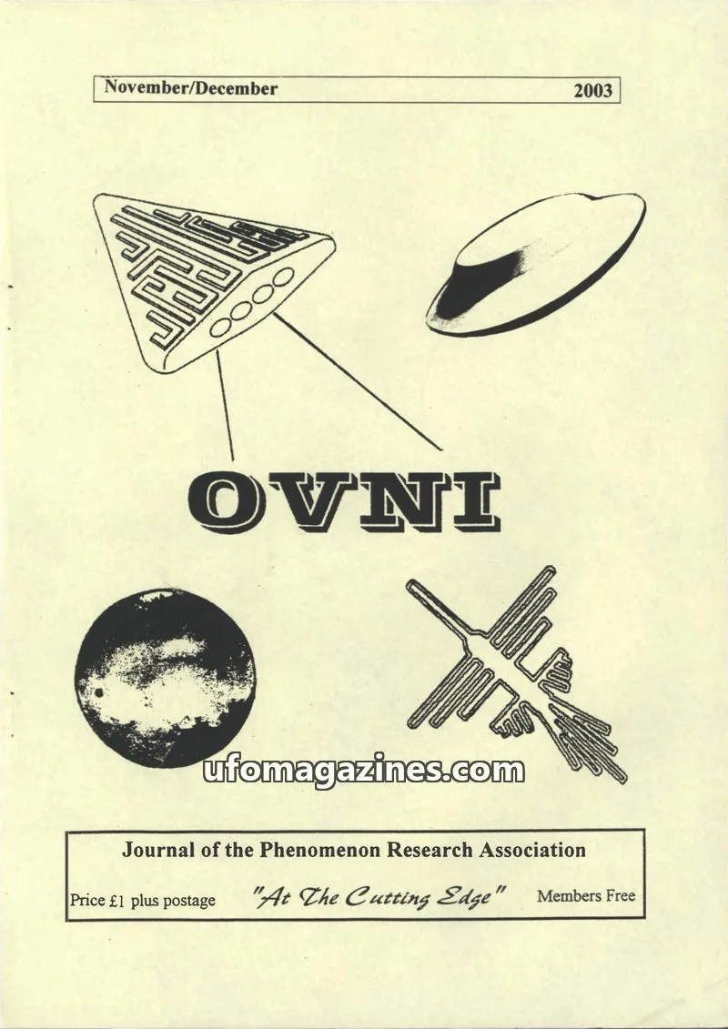 Cover of Journal of the Phenomenon Research Association issue November/December: OVNI