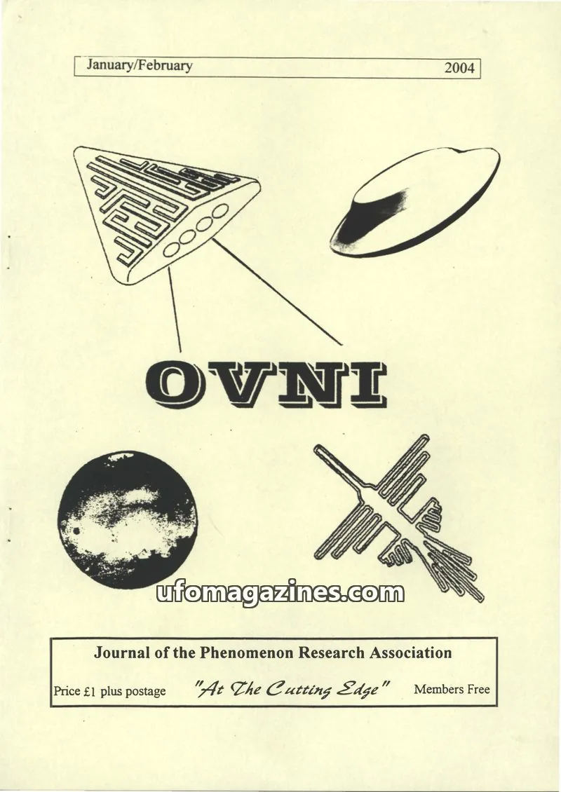 Cover of Journal of the Phenomenon Research Association issue January/February: OVNI