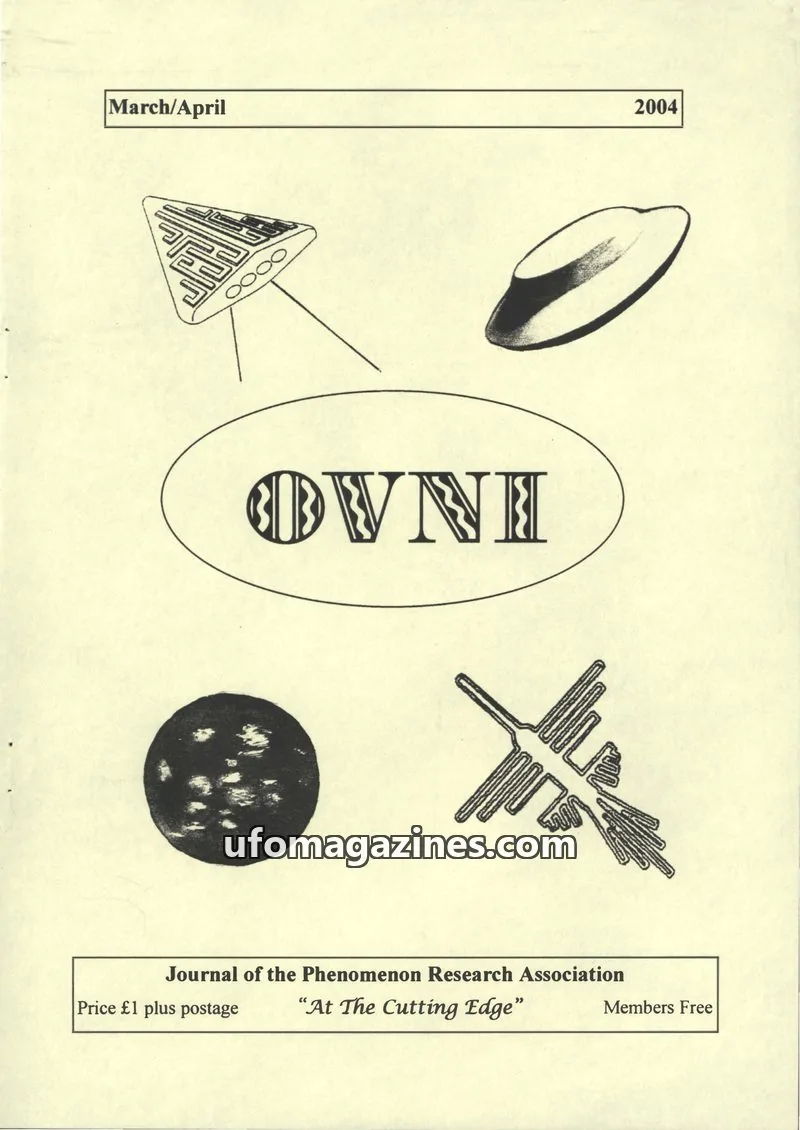 Cover of Journal of the Phenomenon Research Association issue March/April: OVNI