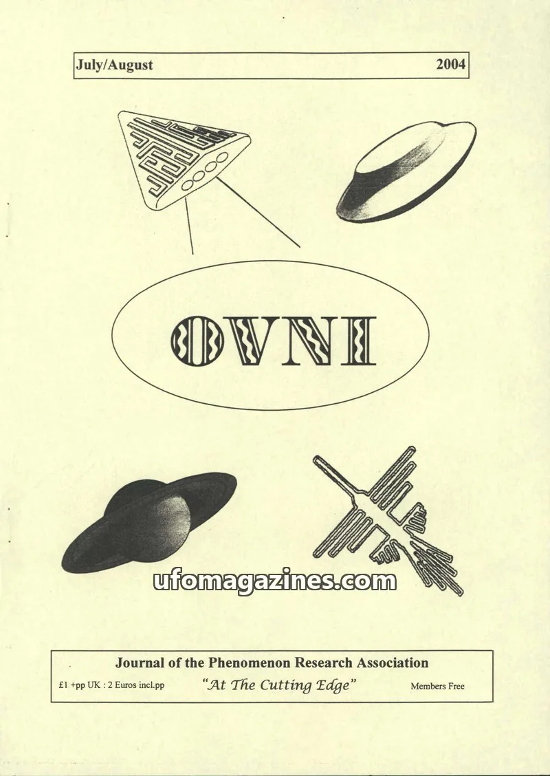 Cover of Journal of the Phenomenon Research Association issue July/August: OVNI