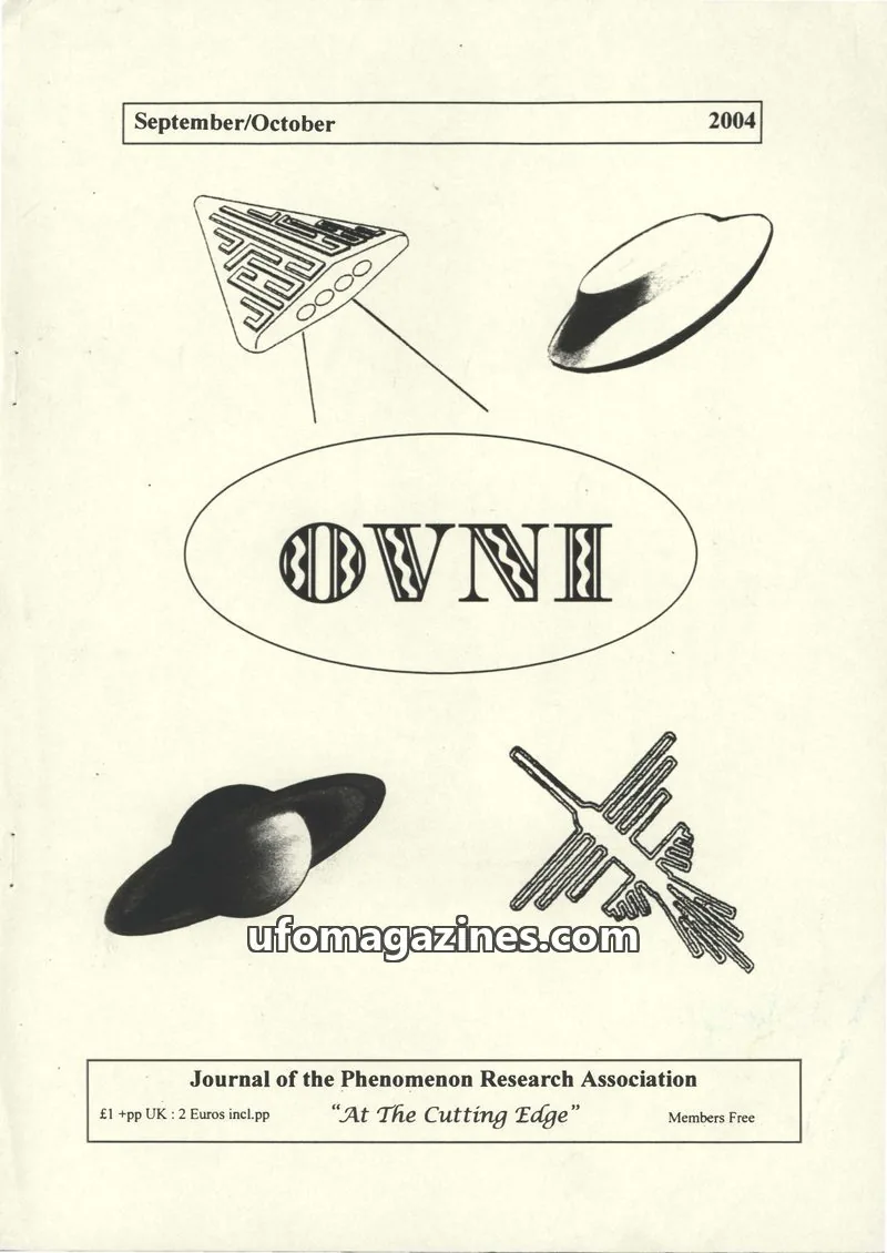 Cover of Journal of the Phenomenon Research Association issue September/October: OVNI