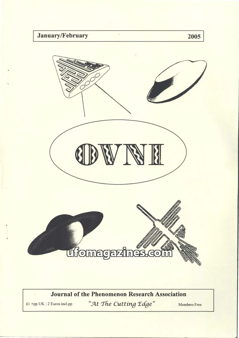 Cover of Journal of the Phenomenon Research Association issue January/February: OVNI