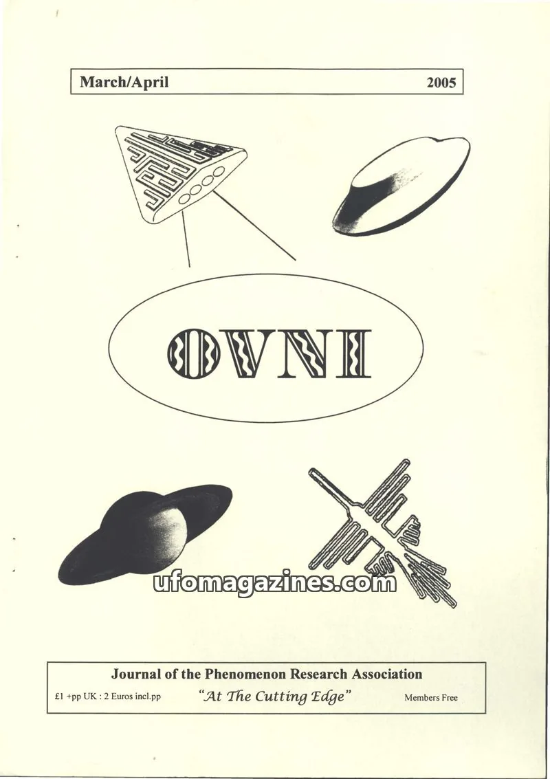 Cover of Journal of the Phenomenon Research Association issue March/April: OVNI