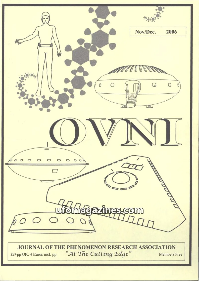 Cover of JOURNAL OF THE PHENOMENON RESEARCH ASSOCIATION issue Nov/Dec.: OVNI